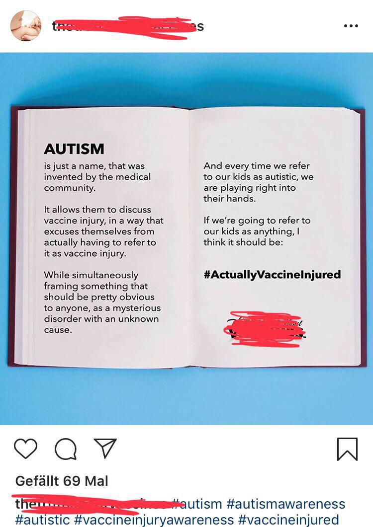 Autism is a vaccine injury : insanepeoplefacebook
