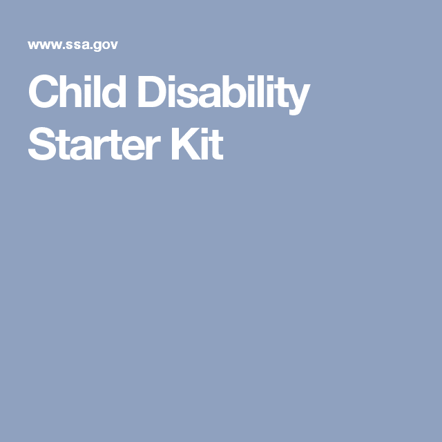 Child Disability Starter Kit