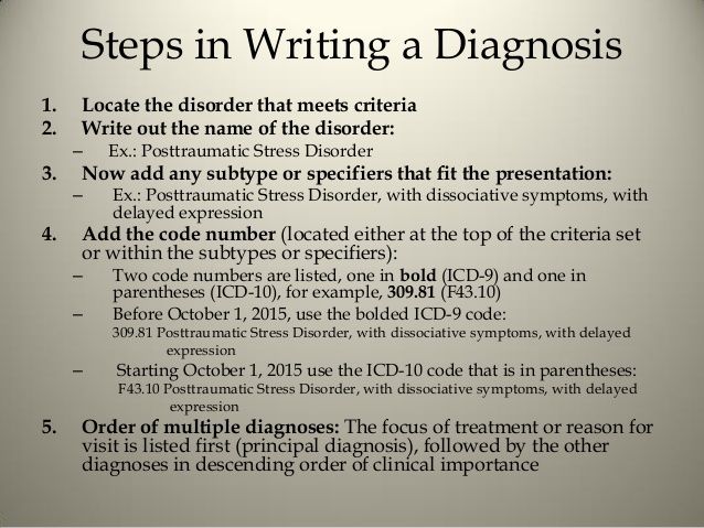 example dsm 5 diagnosis