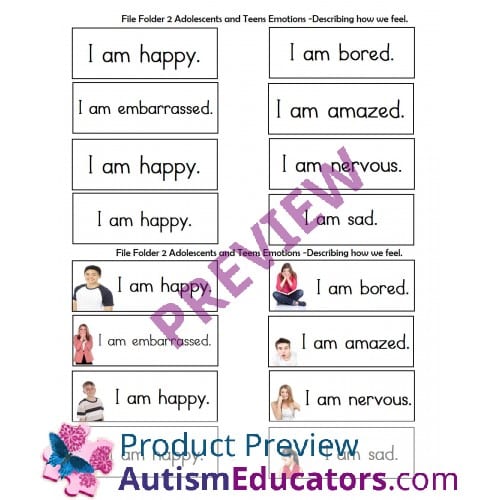 File Folder Activities for Autism {Emotions and Feelings Social Skills ...