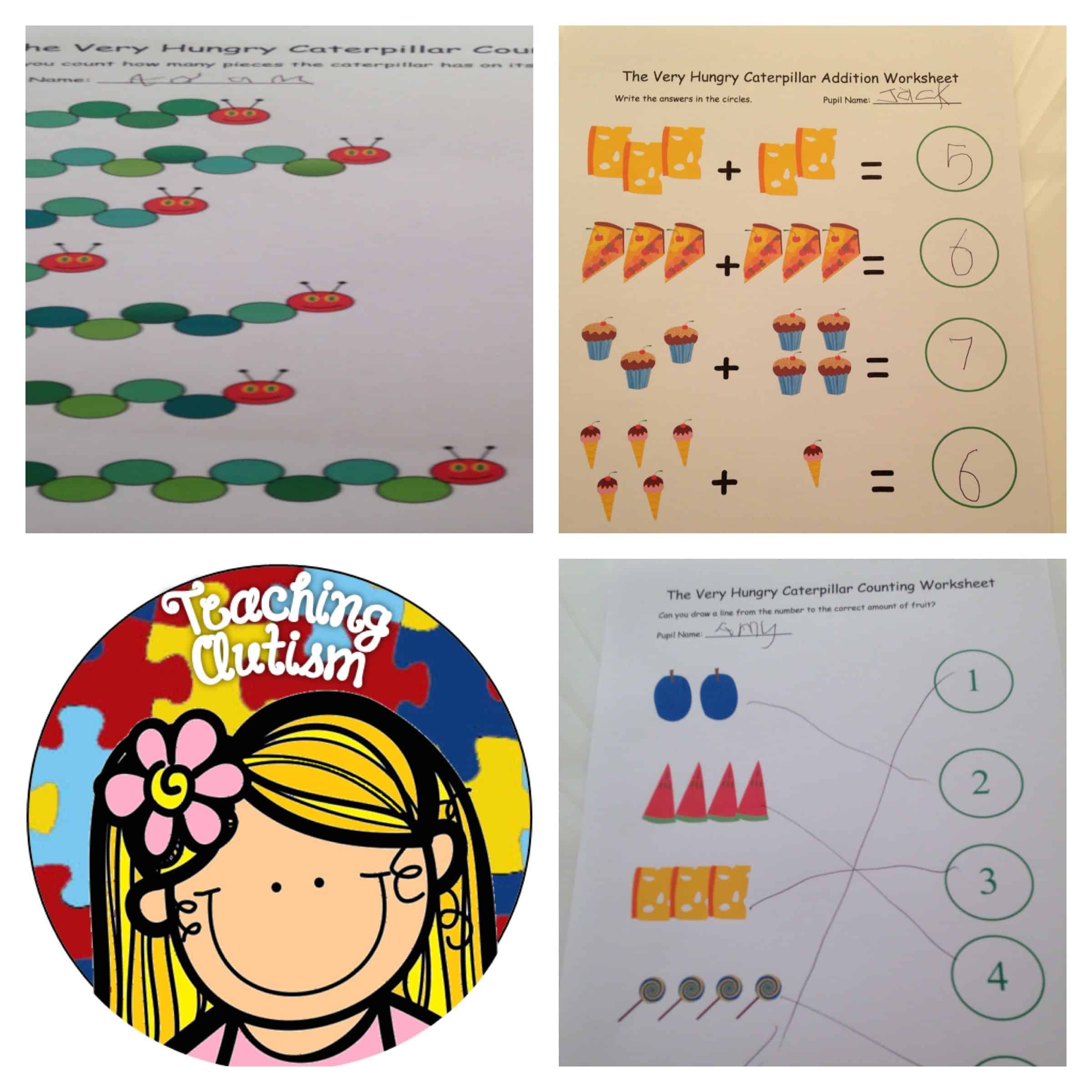 Happy Caterpillar No Prep Resource Pack Worksheet Bundle Literacy Maths ...