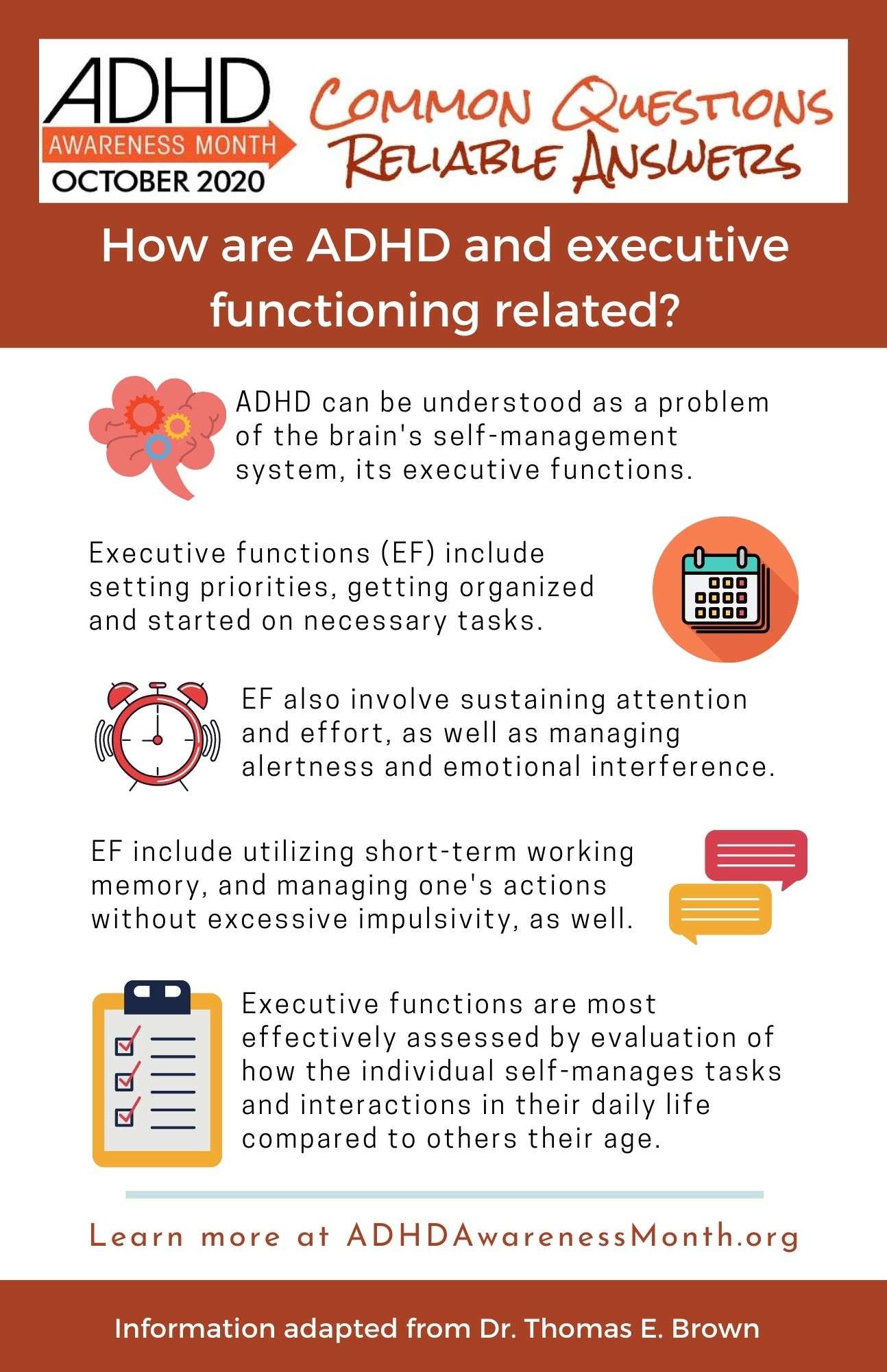 How are ADHD and executive functioning related?