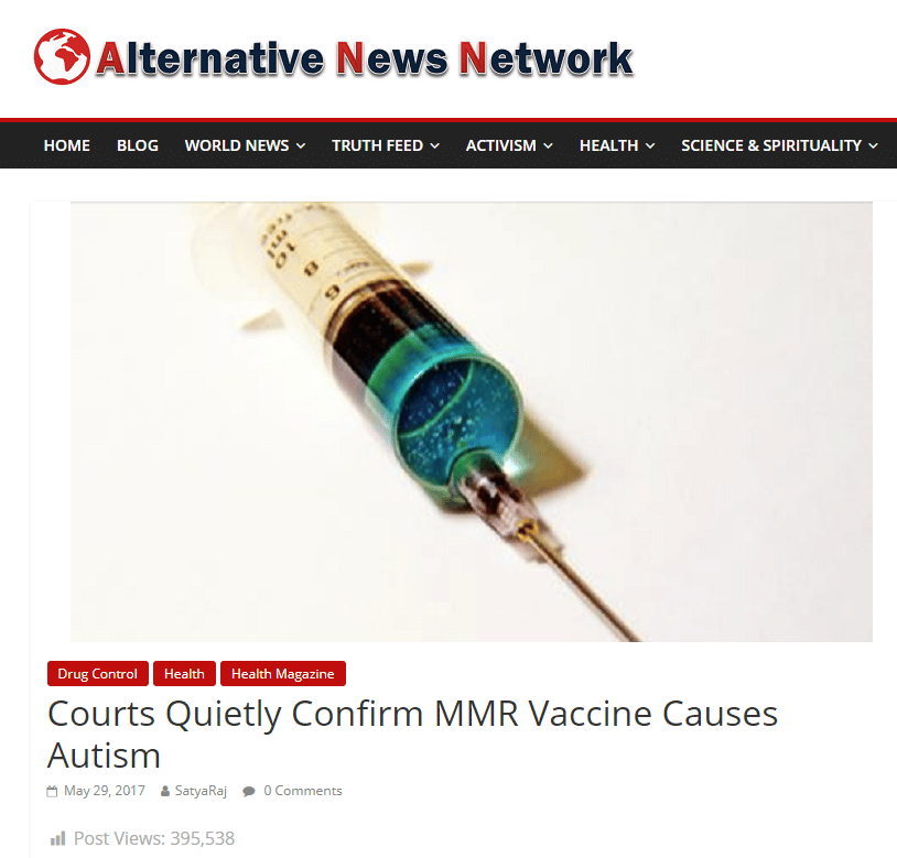 No, courts have not âquietly confirmedâ MMR vaccine causes autism
