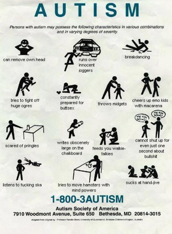 Parody Autism Help Chart