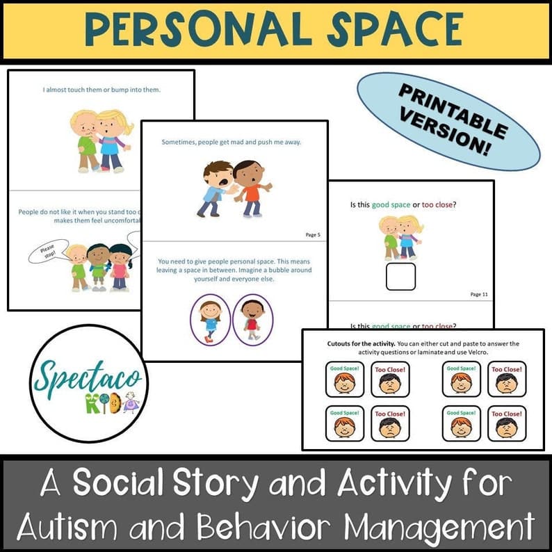 Personal Space A Social Story and Activity for Autism and