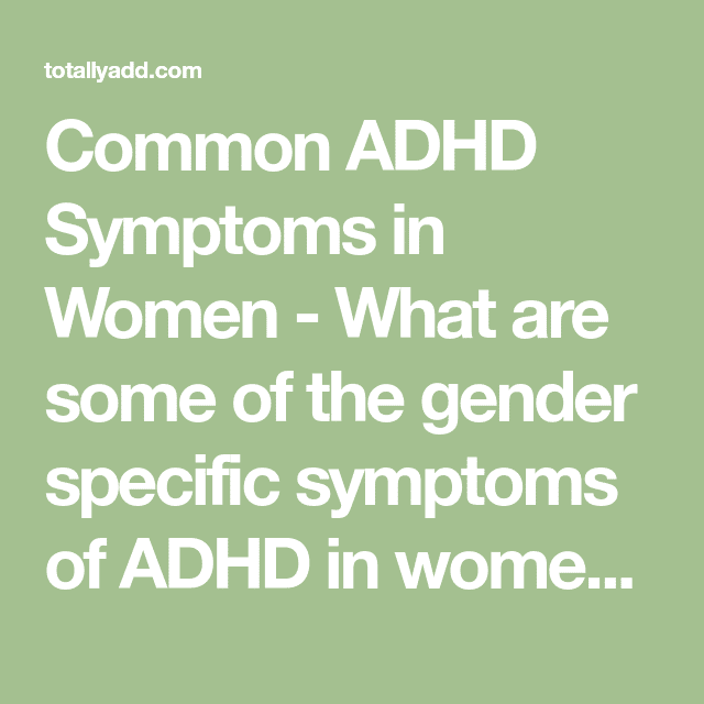 Pin on ADHD in Women