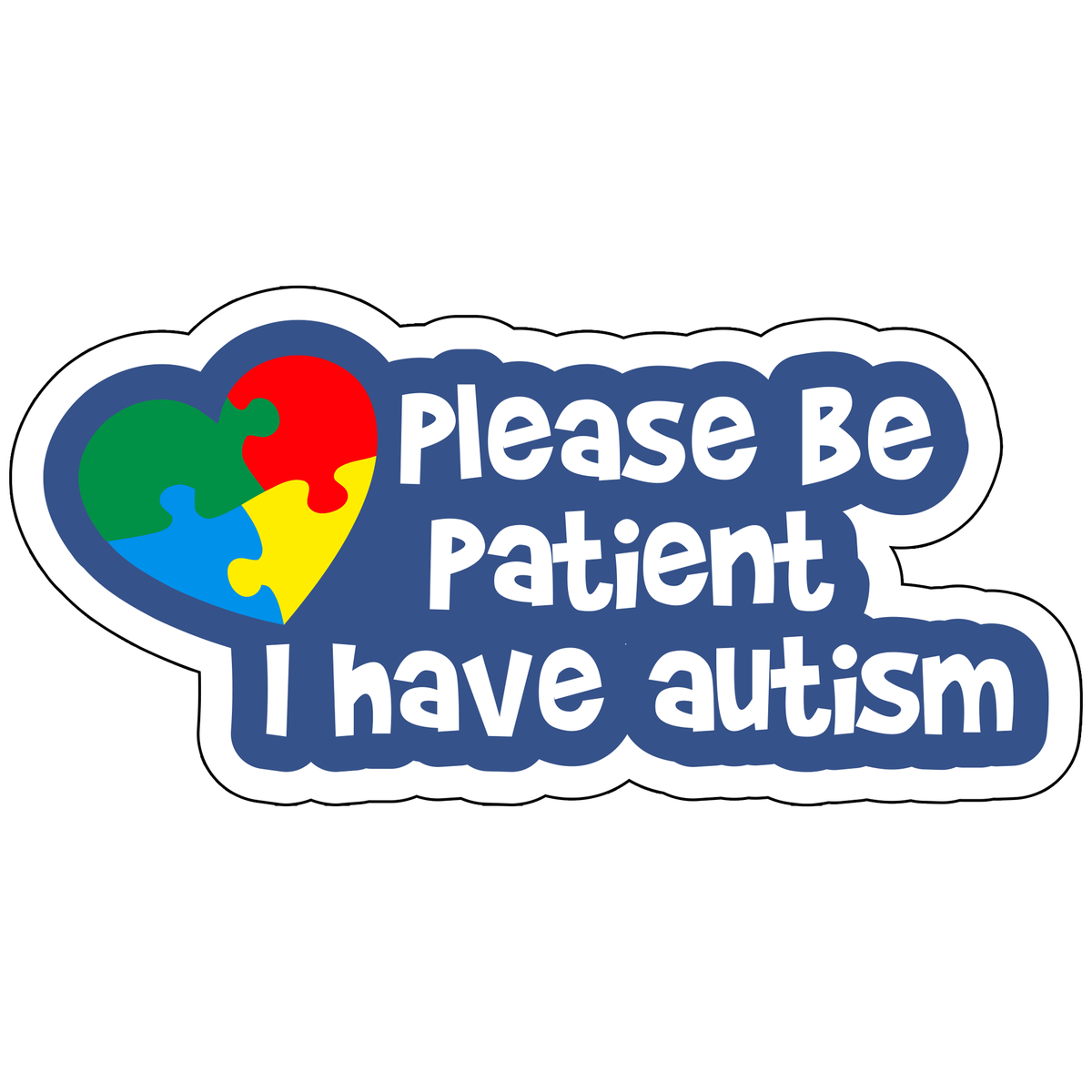 Please Be Patient I Have Autism Sticker  StickerSensation
