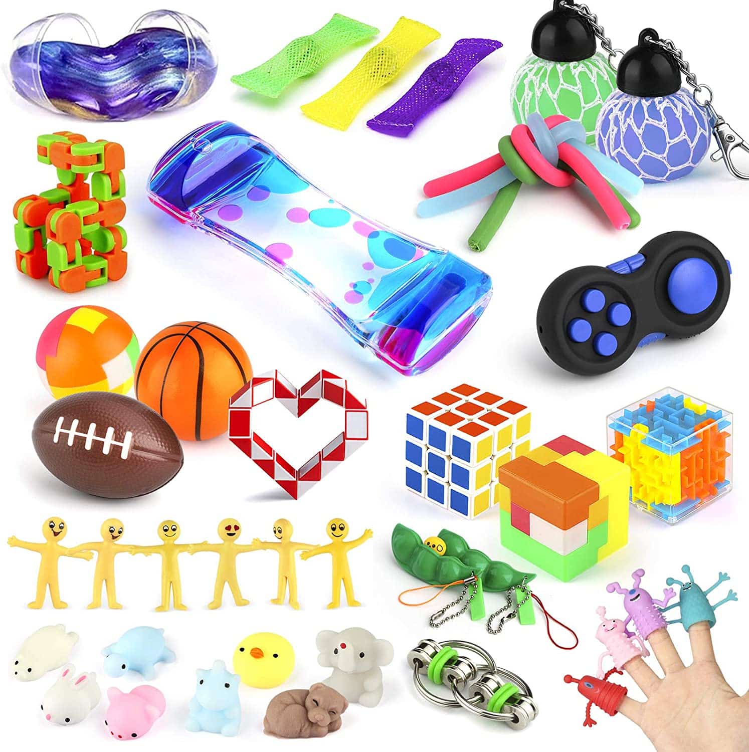 Sensory Fidget Toys Set, 40 Pcs Stress Relief and Anti