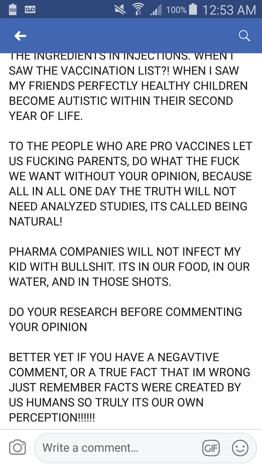Some would say polio is natural : AntiVaxxers