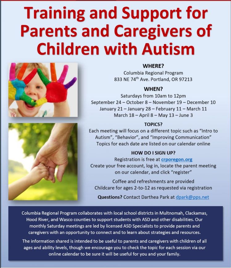 Training and Support for Parents and Caregivers of Children with Autism ...