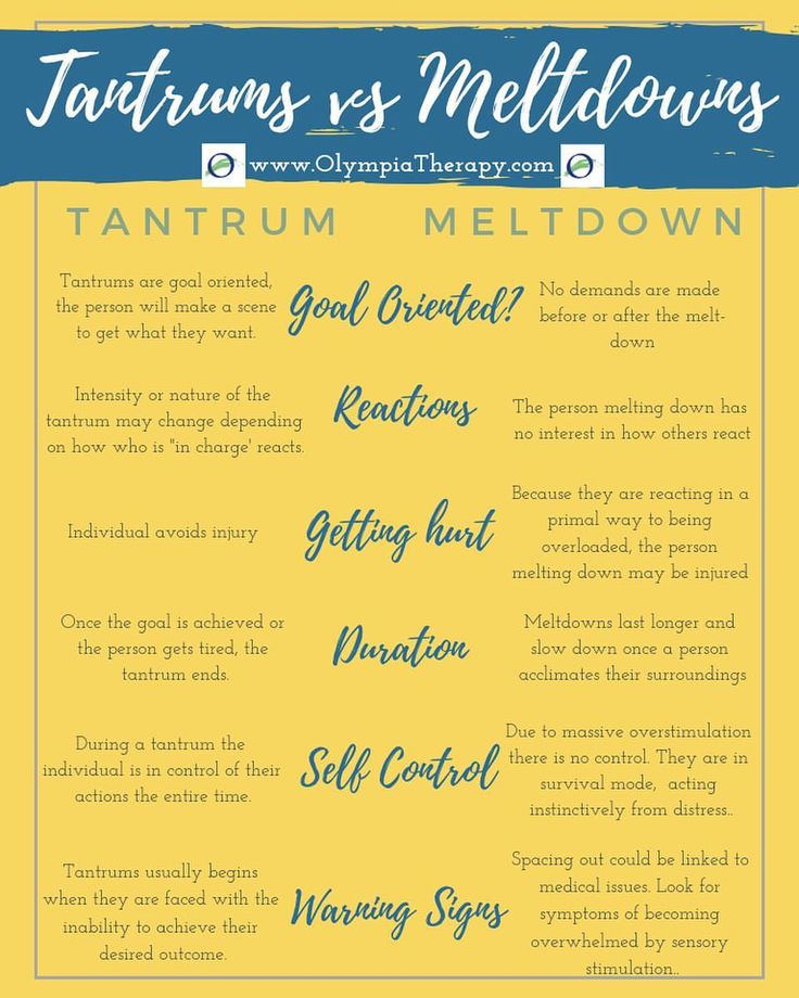 What is the difference between a tantrum and a meltdown ...